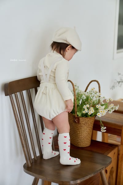 bebe nine01 (0m-36m) 1色愛心高筒襪四雙組11
