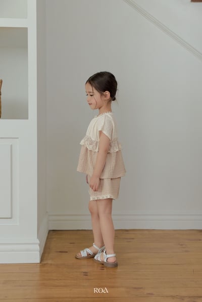 ROA01｜(6m-18m) 2色蕾絲撞色套裝16