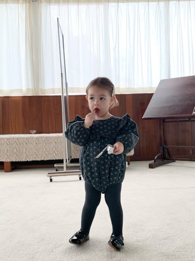 JE631｜(66cm-90cm) 花卉鋪棉綁帶包屁衣18