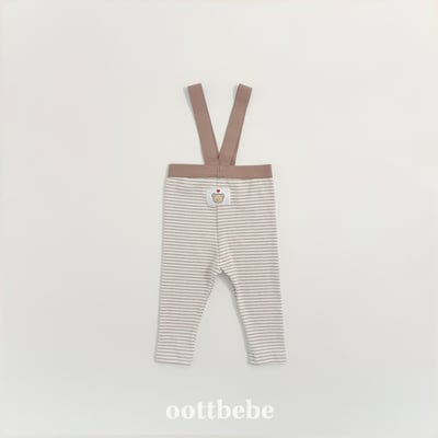 Oottbebe81｜(0m-12m) 條紋緊身吊帶褲12
