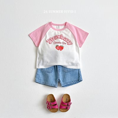 vivid47｜(78cm-125cm) 3款草莓圖案插肩上衣10