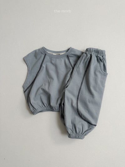 MiniRobe06｜(70-110) 素面圓弧壓線縮口褲7