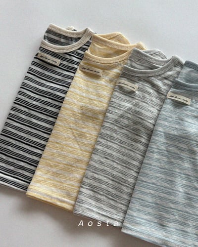 AOSTA19｜(6m-5y) 4款拼色條紋上衣6
