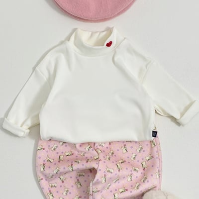 Oottbebe89｜(1y-7y)  愛心刺繡中領彈性上衣7