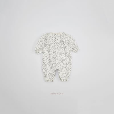 bebe nine23 (65-85) 2色荷葉滾邊領碎花連身衣17