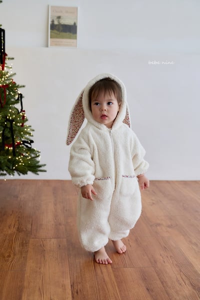 bebe nine07 (65cm-75cm) 2色碎花雪兔連身衣6