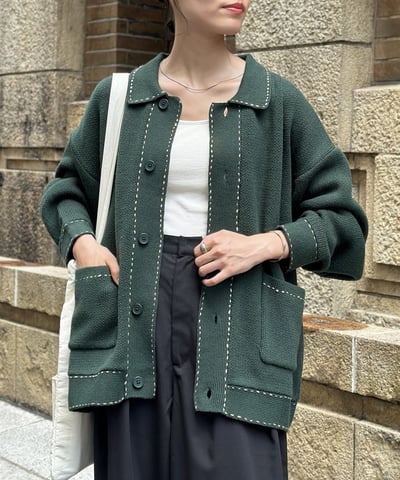 CPCM (男女) 復古縫製衣領開襟外套1