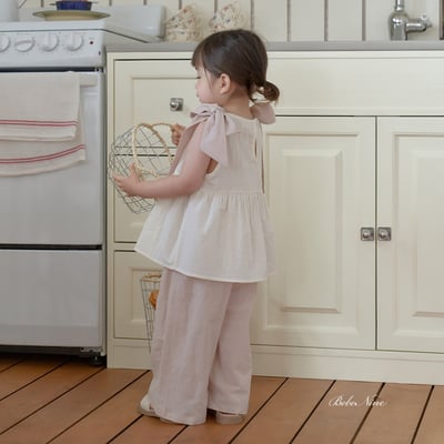 bebe nine43  (65cm-115cm) 2色綁帶蝴蝶結上衣15