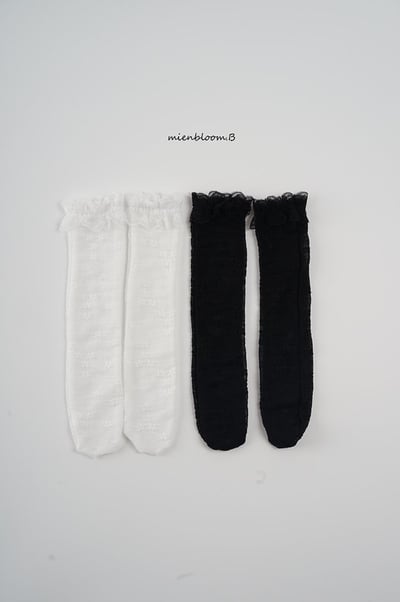 Bloom.b45｜(55cm-118cm) 花朵網眼無根長襪3