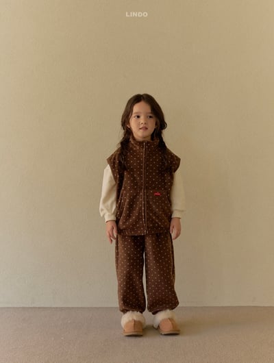 Lindo70｜(80cm-125cm) 高領磨毛波點背心18