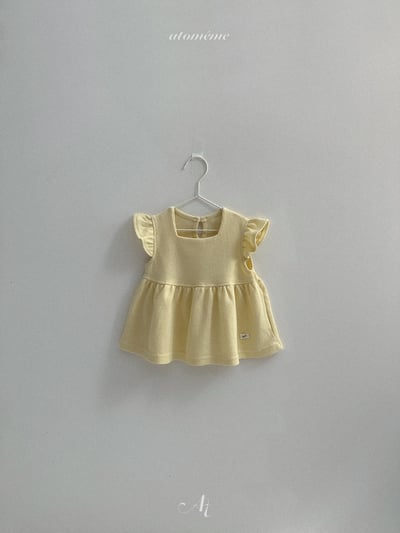 Atomeme22｜(70-110) 華夫格荷葉袖傘狀上衣5