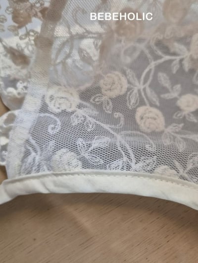 Bebe holic64｜(Free) 蕾絲兔耳綁帶帽6