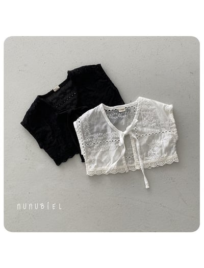 NUNU BIEL12｜(75-115cm) 鏤空荷葉小外套1