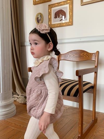 JE417｜(66cm-110cm) 夾棉背心連身裙/包屁衣/高領上衣15