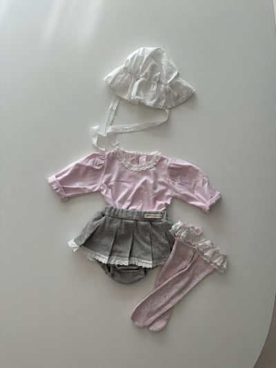 Bloom.b06｜(0m-7y) 春日蕾絲花邊領上衣7