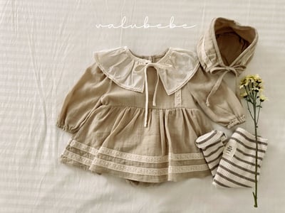 Valubebe82｜(65-80) 蕾絲刺繡包屁洋裝12