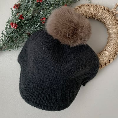 Oottbebe50｜(6m-5y  Free)  棒球毛兔毛帽6