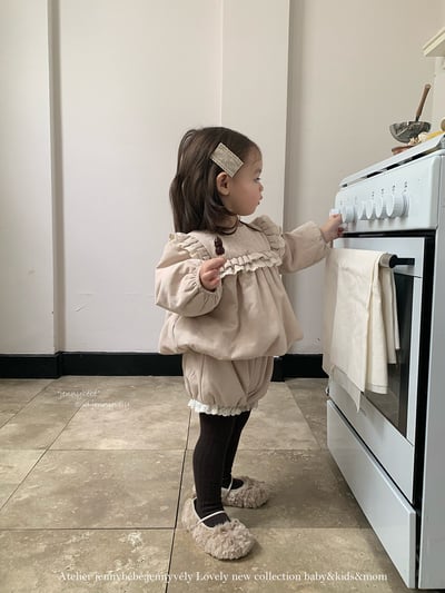 JE 650｜(73-100cm)  刺繡泡泡花邊套裝13