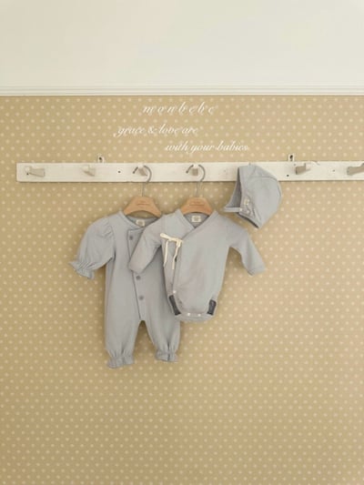 MONBEBE24｜(0m-3m) 貴族滾邊荷葉縮口連身衣9