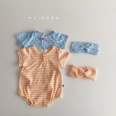 my_bebe17｜(58-72cm) 羅紋包屁衣含髮帶12