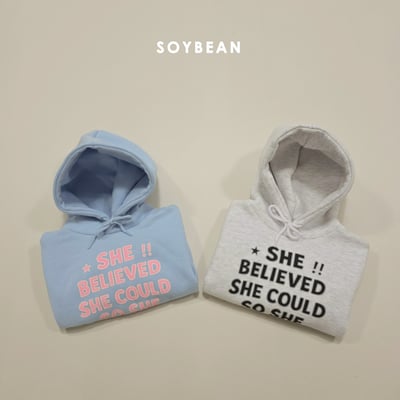 Soybean23｜(75cm-118cm) 英字印花連帽休閒上衣4