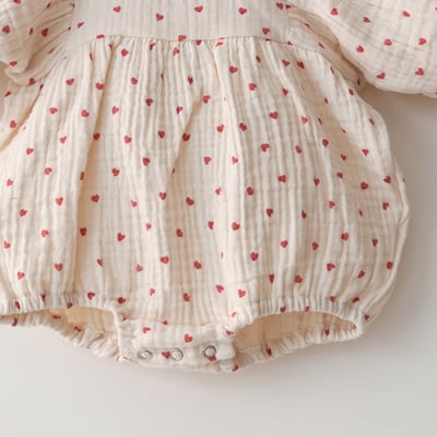 LEMONADE15｜(55cm-85cm) 2色滿滿愛心包屁衣含帽子21