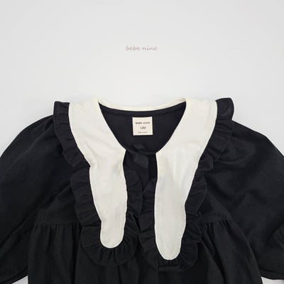 bebe nine33 (65-90) 2色滾邊領結包屁衣18