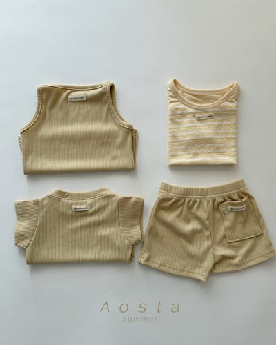 AOSTA10｜(6m-5y) 7色無袖小標素色上衣4