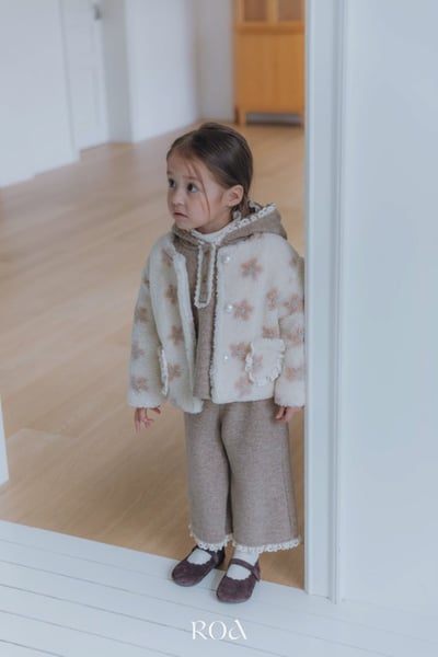 ROA01｜(80cm-120cm) 甜美小花絨毛外套8