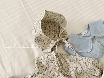 Valubebe15｜(65-80) 碎花綁帶帽10