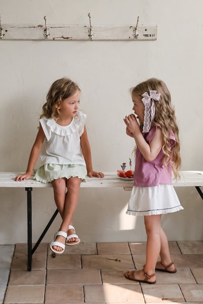 FLO38｜(75-140) 花邊波浪褲裙8