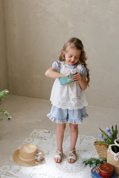 FLO10｜(75-140) 花邊鏤空細肩衣6