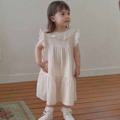 bebe nine42  (65cm-115cm) 2色氣質蕾絲領洋裝1