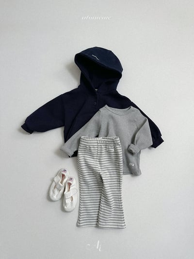 Atomeme32｜(70-110) 簡約刺繡休閒連帽上衣9