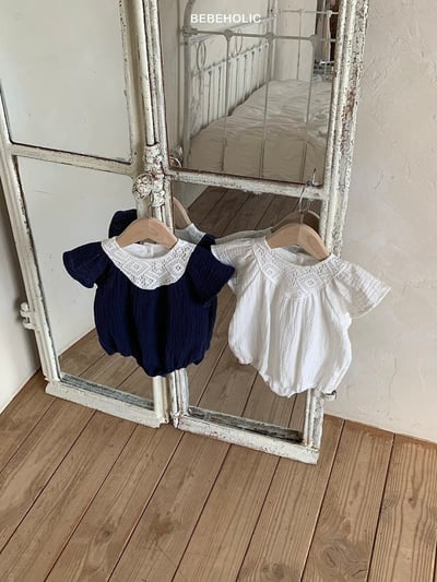 Bebe holic22｜(3m-18m) 編織領連身服3