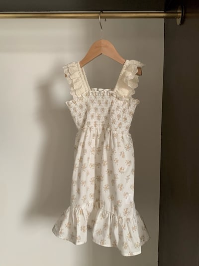 JE35｜(66-130cm) 抓皺碎花包屁衣/洋裝6