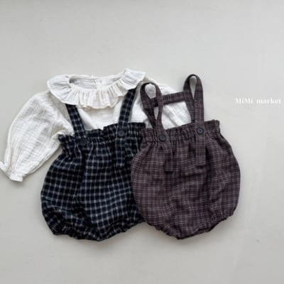 mimi market03 (65-85cm)  格紋吊帶包屁褲7