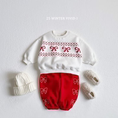 vivid83｜(78cm-125cm) 蝴蝶結印花休閒上衣11