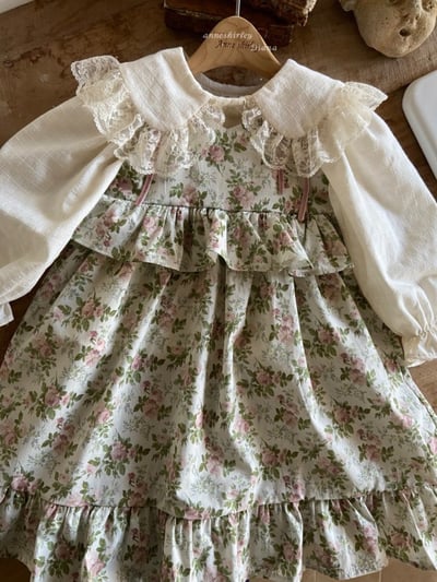 Anne Shirley12｜(1y-5y) 1色春日碎花綁帶洋裝10