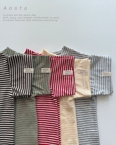AOSTA13｜(6m-5y) 5款圓領條紋上衣3