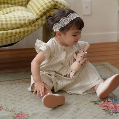 bebe nine32  (6m-24m) 2色簡約線條連身服10