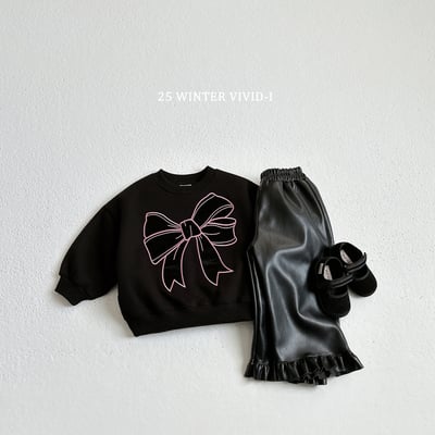 vivid67｜(78cm-125cm) 蝴蝶結刺繡印花休閒上衣10