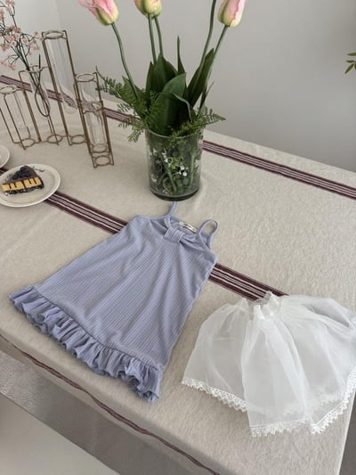 LePetitmot20｜(80-125cm) 蝴蝶結背心連身裙6