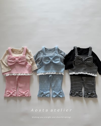 AOSTA25｜(6m-5y) 蝴蝶結小喇叭褲5