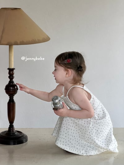 JE434｜(80-120cm) 細肩帶小碎花洋裝8