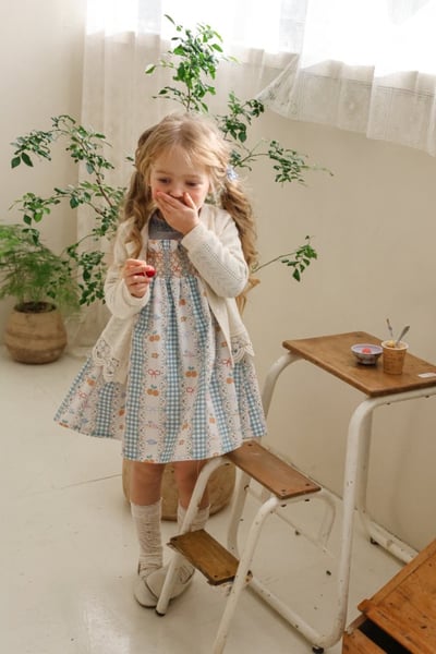 FLO10｜(75-140) 3色櫻桃碎花細肩洋裝6