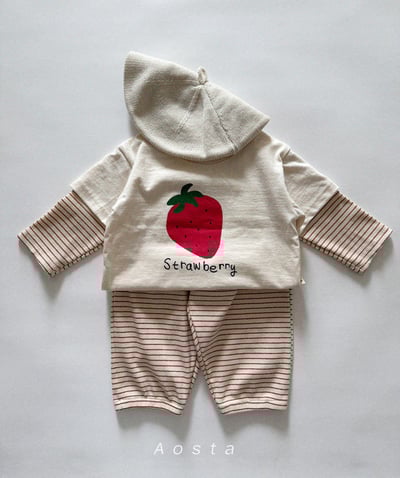 AOSTA01｜(6m-5y) 草莓梨子假兩件式上衣15