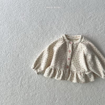Lindo28｜(3m-18m) 荷葉邊內刷毛開襟外套6