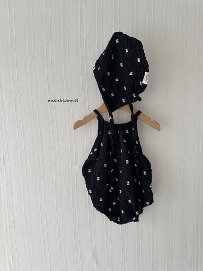 Bloom.b12｜(0m-18m) 肩帶抓皺印花包屁衣9