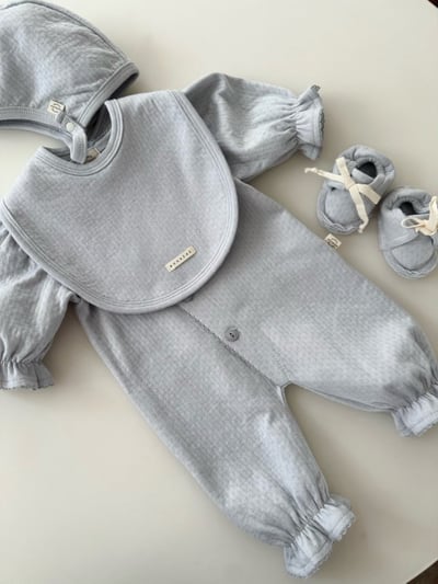 MONBEBE25｜(free) 毛圈素面圍兜8